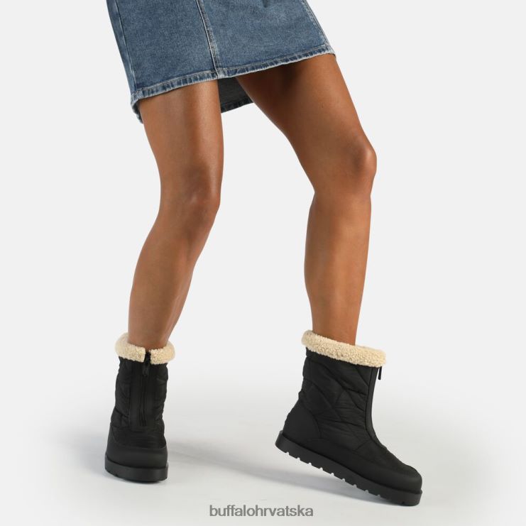 crno/bež Buffalo eve puff boot boot vegan |čizme TDD6T305
